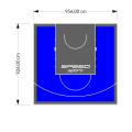 89M2/926X956CM NIEBIESKO-GRAFITOWE BOISKO DO KOSZYKÓWKI SPEEDSPORT HEXA POWER PRO