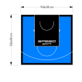 89M2/926X956CM BŁĘKITNO-CZARNE BOISKO DO KOSZYKÓWKI SPEEDSPORT HEXA POWER PRO