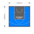 89M2/926X956CM BŁĘKITNO-GRAFITOWE BOISKO DO KOSZYKÓWKI SPEEDSPORT HEXA POWER PRO
