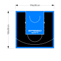 89M2/926X956CM CZARNO-BŁĘKITNE BOISKO DO KOSZYKÓWKI SPEEDSPORT HEXA POWER PRO