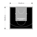 89M2/926X956CM CZARNO-SZARE BOISKO DO KOSZYKÓWKI SPEEDSPORT HEXA POWER PRO
