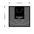 89M2/926X956CM GRAFITOWO-CZARNE BOISKO DO KOSZYKÓWKI SPEEDSPORT HEXA POWER PRO