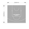 89M2/926X956CM SZARE BOISKO DO KOSZYKÓWKI SPEEDSPORT HEXA POWER PRO