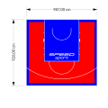 91M2/926X987CM CZERWONO-NIEBIESKIE BOISKO DO KOSZYKÓWKI SPEEDSPORT HEXA POWER PRO