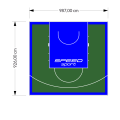 91M2/926X987CM ZIELONO-NIEBIESKIE BOISKO DO KOSZYKÓWKI SPEEDSPORT HEXA POWER PRO