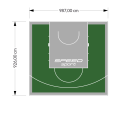 91M2/926X987CM ZIELONO-SZARE BOISKO DO KOSZYKÓWKI SPEEDSPORT HEXA POWER PRO