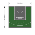 91M2/926X987CM ZIELONO-GRAFITOWE BOISKO DO KOSZYKÓWKI SPEEDSPORT HEXA POWER PRO