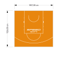 91M2/926X987CM POMARAŃCZOWE BOISKO DO KOSZYKÓWKI SPEEDSPORT HEXA POWER PRO