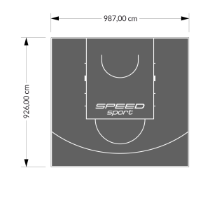 91M2/926X987CM GRAFITOWE BOISKO DO KOSZYKÓWKI SPEEDSPORT HEXA POWER PRO