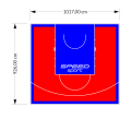 94M2/926X1017CM CZERWONO-NIEBIESKIE BOISKO DO KOSZYKÓWKI SPEEDSPORT HEXA POWER PRO