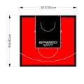 94M2/926X1017CM CZERWONO-CZARNE BOISKO DO KOSZYKÓWKI SPEEDSPORT HEXA POWER PRO