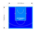 94M2/926X1017CM NIEBIESKO-BŁĘKITNE BOISKO DO KOSZYKÓWKI SPEEDSPORT HEXA POWER PRO