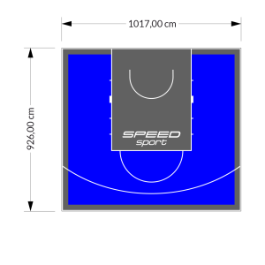 94M2/926X1017CM NIEBIESKO-GRAFITOWE BOISKO DO KOSZYKÓWKI SPEEDSPORT HEXA POWER PRO