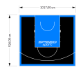 94M2/926X1017CM CZARNO-BŁĘKITNE BOISKO DO KOSZYKÓWKI SPEEDSPORT HEXA POWER PRO