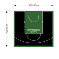 94M2/926X1017CM CZARNO-ZIELONE BOISKO DO KOSZYKÓWKI SPEEDSPORT HEXA POWER PRO