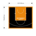 94M2/926X1017CM CZARNO-POMARAŃCZOWE BOISKO DO KOSZYKÓWKI SPEEDSPORT HEXA POWER PRO