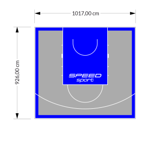 94M2/926X1017CM SZARO-NIEBIESKIE BOISKO DO KOSZYKÓWKI SPEEDSPORT HEXA POWER PRO