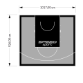 94M2/926X1017CM SZARO-CZARNE BOISKO DO KOSZYKÓWKI SPEEDSPORT HEXA POWER PRO