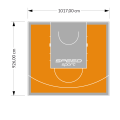 94M2/926X1017CM POMARAŃCZOWO-SZARE BOISKO DO KOSZYKÓWKI SPEEDSPORT HEXA POWER PRO