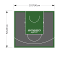 94M2/926X1017CM GRAFITOWO-ZIELONE BOISKO DO KOSZYKÓWKI SPEEDSPORT HEXA POWER PRO
