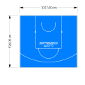 94M2/926X1017CM BŁĘKITNE BOISKO DO KOSZYKÓWKI SPEEDSPORT HEXA POWER PRO