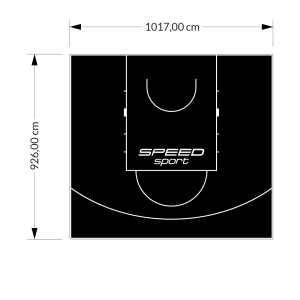 94M2/926X1017CM CZARNE BOISKO DO KOSZYKÓWKI SPEEDSPORT HEXA POWER PRO