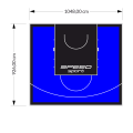 97M2/926X1048CM NIEBIESKO-CZARNE BOISKO DO KOSZYKÓWKI SPEEDSPORT HEXA POWER PRO