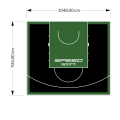 97M2/926X1048CM CZARNO-ZIELONE BOISKO DO KOSZYKÓWKI SPEEDSPORT HEXA POWER PRO
