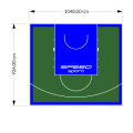 97M2/926X1048CM ZIELONO-NIEBIESKIE BOISKO DO KOSZYKÓWKI SPEEDSPORT HEXA POWER PRO