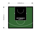 97M2/926X1048CM ZIELONO-CZARNE BOISKO DO KOSZYKÓWKI SPEEDSPORT HEXA POWER PRO