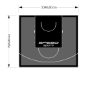 97M2/926X1048CM GRAFITOWO-CZARNE BOISKO DO KOSZYKÓWKI SPEEDSPORT HEXA POWER PRO