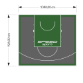97M2/926X1048CM GRAFITOWO-ZIELONE BOISKO DO KOSZYKÓWKI SPEEDSPORT HEXA POWER PRO