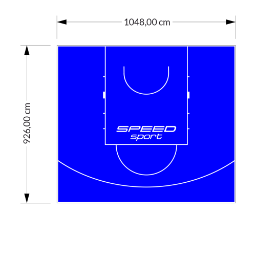 97M2/926X1048CM NIEBIESKIE BOISKO DO KOSZYKÓWKI SPEEDSPORT HEXA POWER PRO