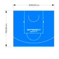 97M2/926X1048CM BŁĘKITNE BOISKO DO KOSZYKÓWKI SPEEDSPORT HEXA POWER PRO