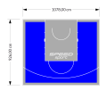 100M2/926X1078CM NIEBIESKO-SZARE BOISKO DO KOSZYKÓWKI SPEEDSPORT HEXA POWER PRO
