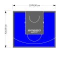 100M2/926X1078CM NIEBIESKO-GRAFITOWE BOISKO DO KOSZYKÓWKI SPEEDSPORT HEXA POWER PRO