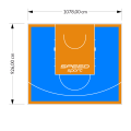 100M2/926X1078CM BŁĘKITNO-POMARAŃCZOWE BOISKO DO KOSZYKÓWKI SPEEDSPORT HEXA POWER PRO