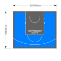 100M2/926X1078CM BŁĘKITNO-GRAFITOWE BOISKO DO KOSZYKÓWKI SPEEDSPORT HEXA POWER PRO