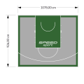 100M2/926X1078CM SZARO-ZIELONE BOISKO DO KOSZYKÓWKI SPEEDSPORT HEXA POWER PRO