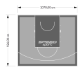 100M2/926X1078CM SZARO-GRAFITOWE BOISKO DO KOSZYKÓWKI SPEEDSPORT HEXA POWER PRO