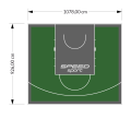 100M2/926X1078CM ZIELONO-GRAFITOWE BOISKO DO KOSZYKÓWKI SPEEDSPORT HEXA POWER PRO