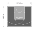 100M2/926X1078CM GRAFITOWO-SZARE BOISKO DO KOSZYKÓWKI SPEEDSPORT HEXA POWER PRO