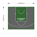 100M2/926X1078CM GRAFITOWO-ZIELONE BOISKO DO KOSZYKÓWKI SPEEDSPORT HEXA POWER PRO