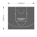 100M2/926X1078CM GRAFITOWE BOISKO DO KOSZYKÓWKI SPEEDSPORT HEXA POWER PRO