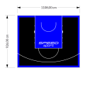 103M2/926X1108CM CZARNO-NIEBIESKIE BOISKO DO KOSZYKÓWKI SPEEDSPORT HEXA POWER PRO