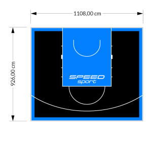 103M2/926X1108CM CZARNO-BŁĘKITNE BOISKO DO KOSZYKÓWKI SPEEDSPORT HEXA POWER PRO