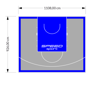103M2/926X1108CM SZARO-NIEBIESKIE BOISKO DO KOSZYKÓWKI SPEEDSPORT HEXA POWER PRO