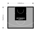 103M2/926X1108CM SZARO-CZARNE BOISKO DO KOSZYKÓWKI SPEEDSPORT HEXA POWER PRO