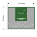 103M2/926X1108CM SZARO-ZIELONE BOISKO DO KOSZYKÓWKI SPEEDSPORT HEXA POWER PRO