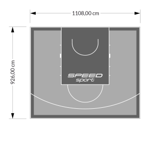 103M2/926X1108CM SZARO-GRAFITOWE BOISKO DO KOSZYKÓWKI SPEEDSPORT HEXA POWER PRO